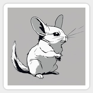 Chinchillas Shadow Silhouette Anime Style Collection No. 5 Sticker